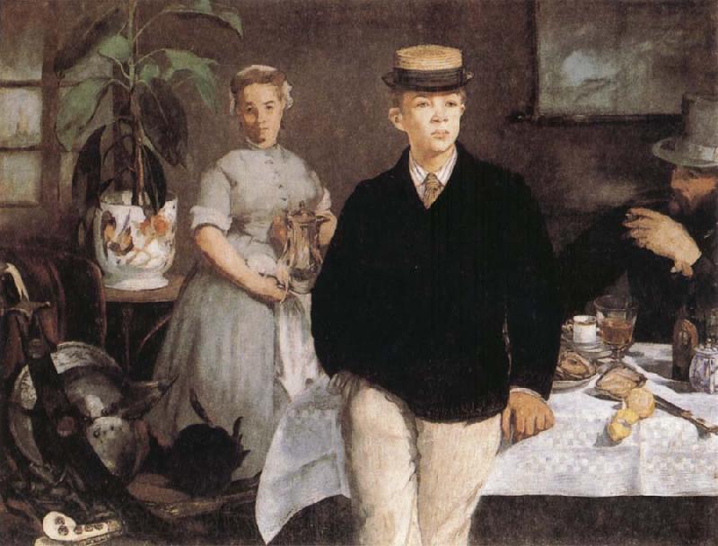 Edouard Manet Louncheon in the Studio